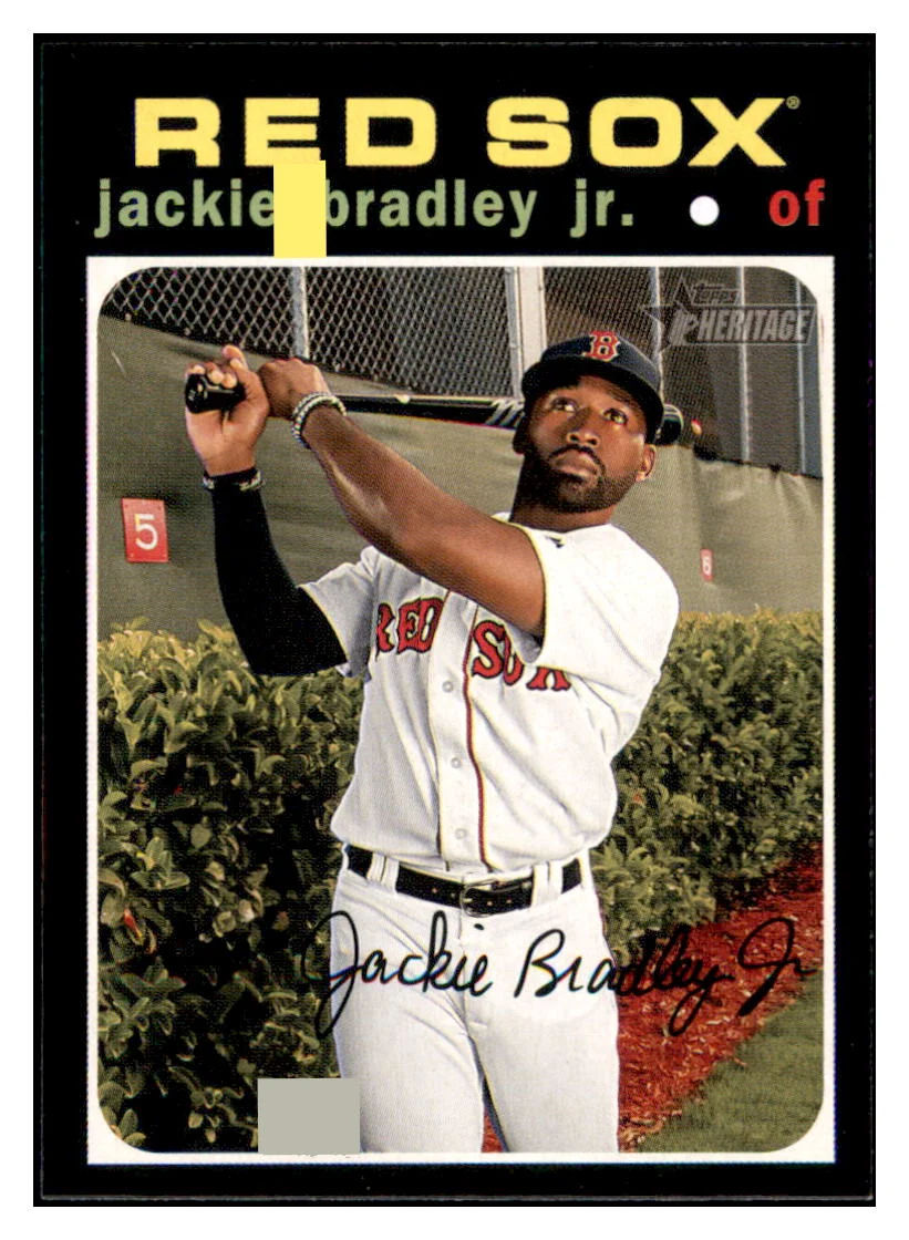 2020 Topps Heritage Jackie Bradley Jr. Boston Red Sox Baseball Card TMH1A