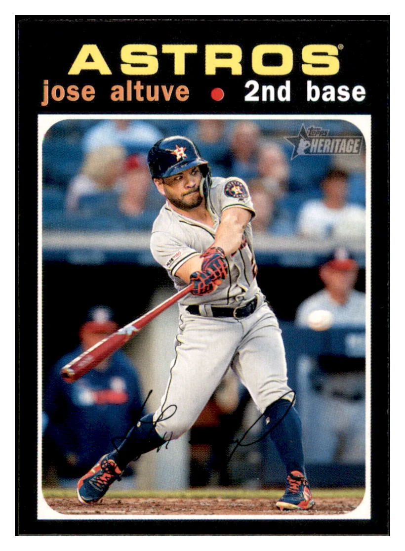 2020 Topps Heritage Jose Altuve Houston Astros Baseball CardTMH1A