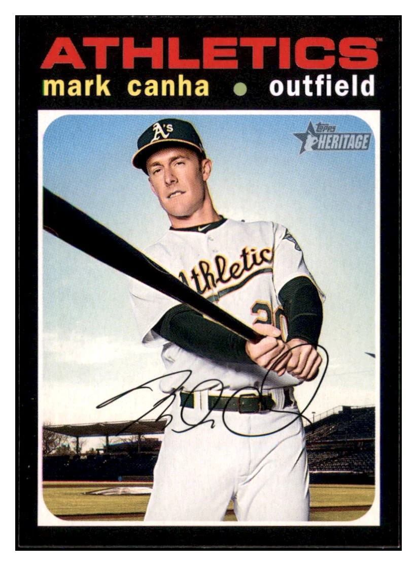 2020 Topps Heritage Mark Canha Oakland Athletics Baseball CardTMH1A