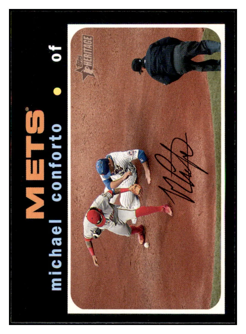 2020 Topps Heritage Michael Conforto New York Mets Baseball CardTMH1A