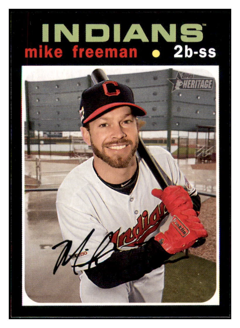 2020 Topps Heritage Mike Freeman Cleveland Indians MLB Baseball Trading Card TMH1A