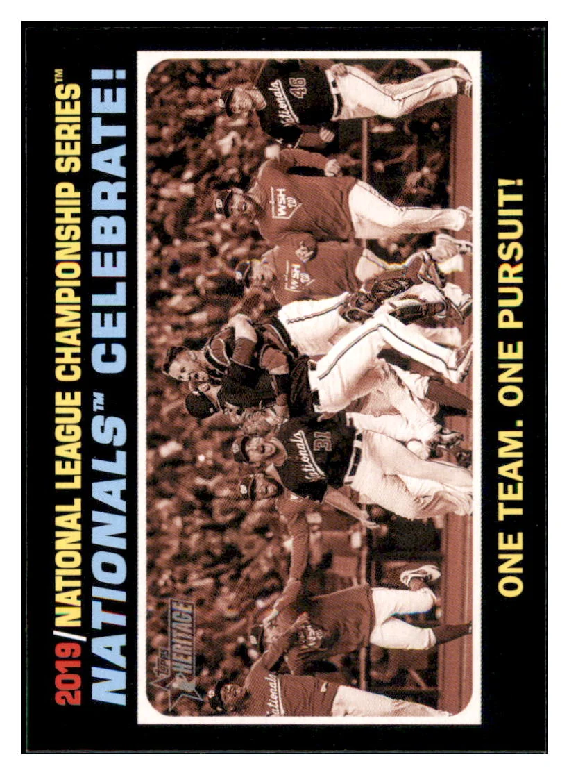 2020 Topps Heritage Nationals Celebrate! NLCS Washington Nationals Baseball Card TMH1A