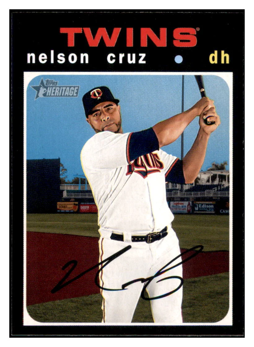 2020 Topps Heritage Nelson Cruz Minnesota Twins Baseball CardTMH1A