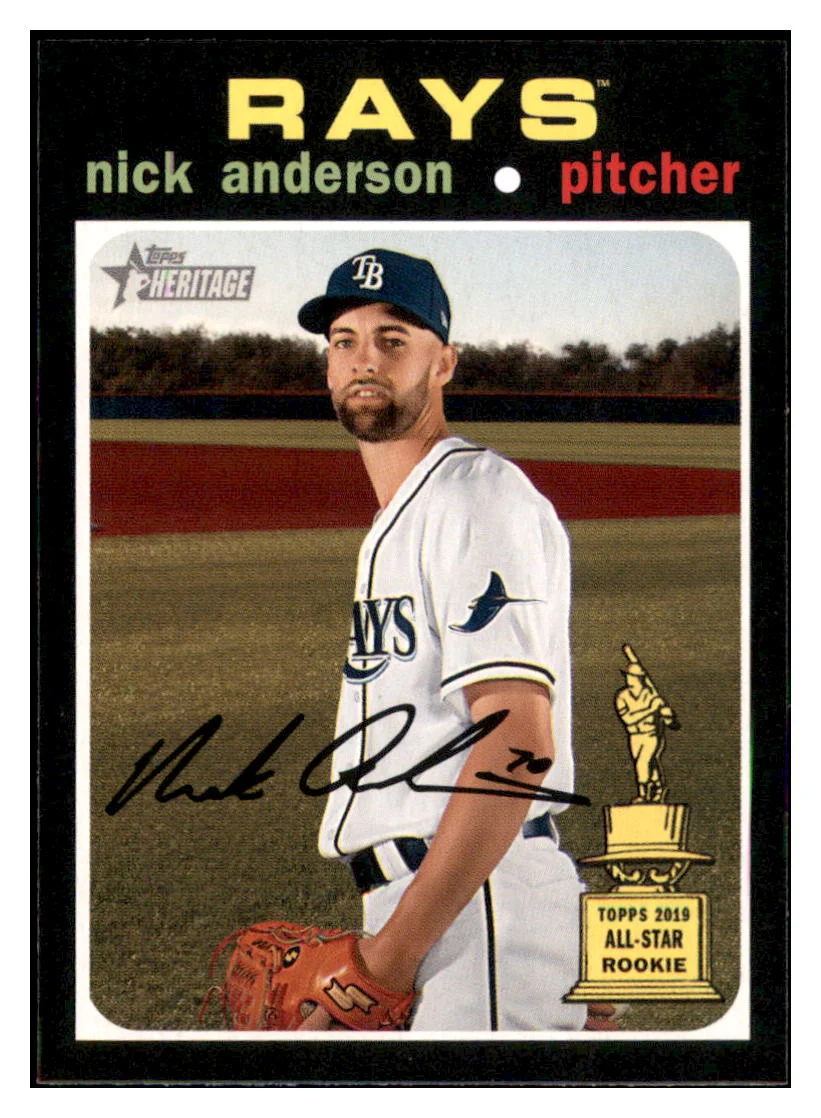 2020 Topps Heritage Nick Anderson ASR Tampa Bay Rays BaseballCard TMH1A