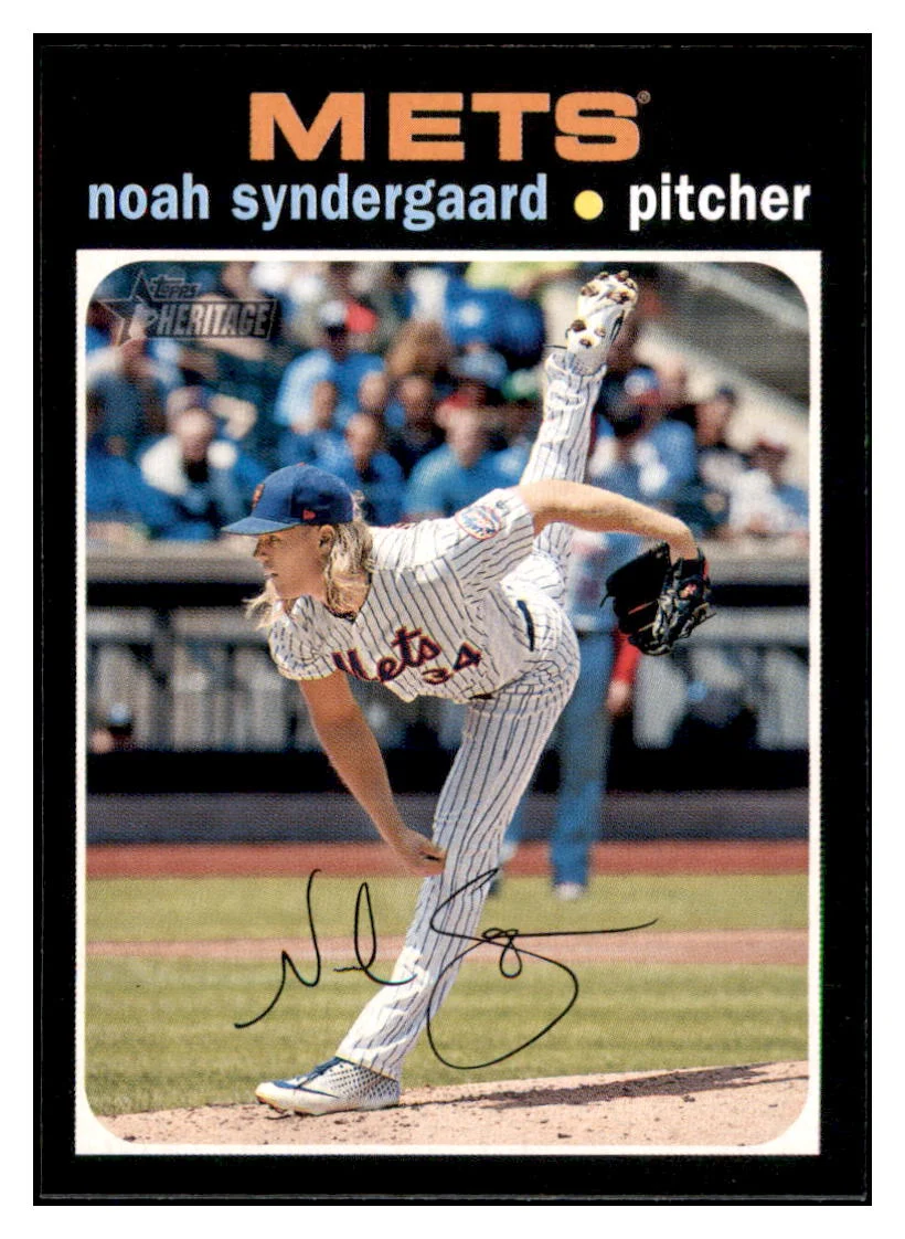 2020 Topps Heritage Noah Syndergaard SP New York Mets Baseball Card TMH1A