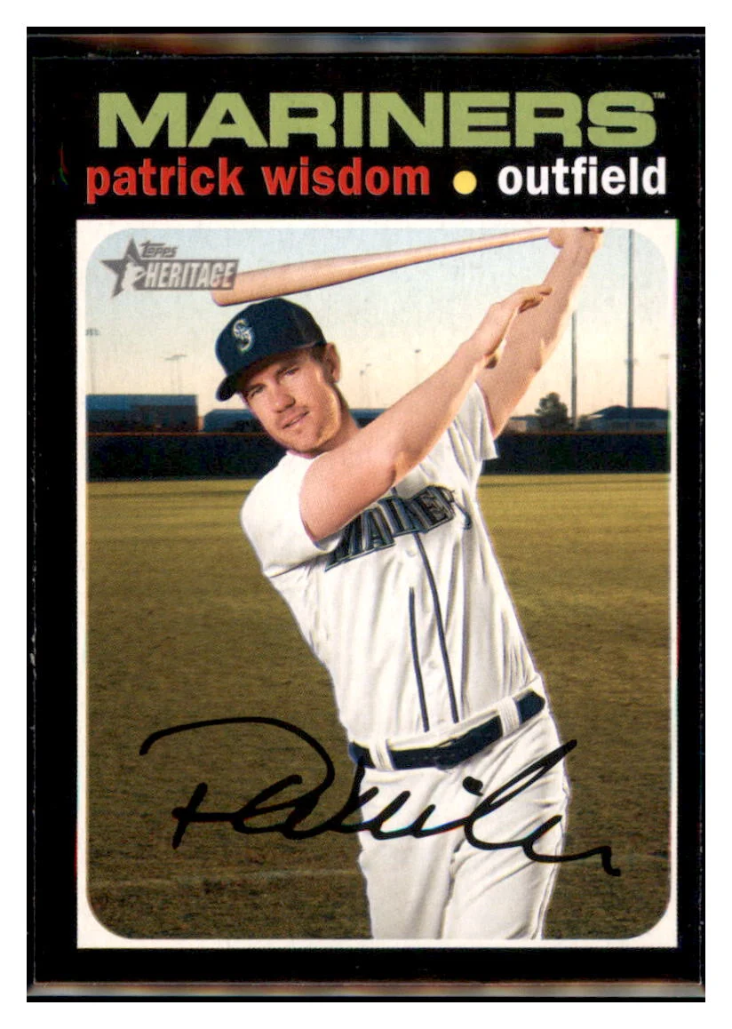 2020 Topps Heritage Patrick Wisdom Seattle Mariners Baseball Card NMBU1