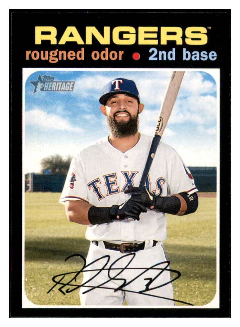 2020 Topps Heritage Rougned Odor Texas Rangers Baseball CardTMH1A