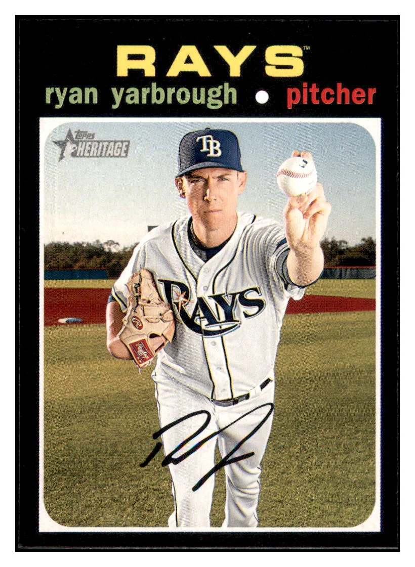 2020 Topps Heritage Ryan Yarbrough Tampa Bay Rays BasebalCard TMH1A