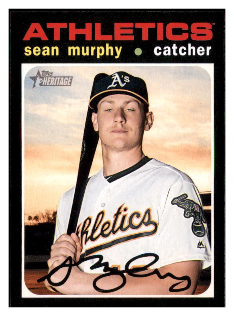 2020 Topps Heritage Sean Murphy Oakland Athletics Baseball Card TMH1A