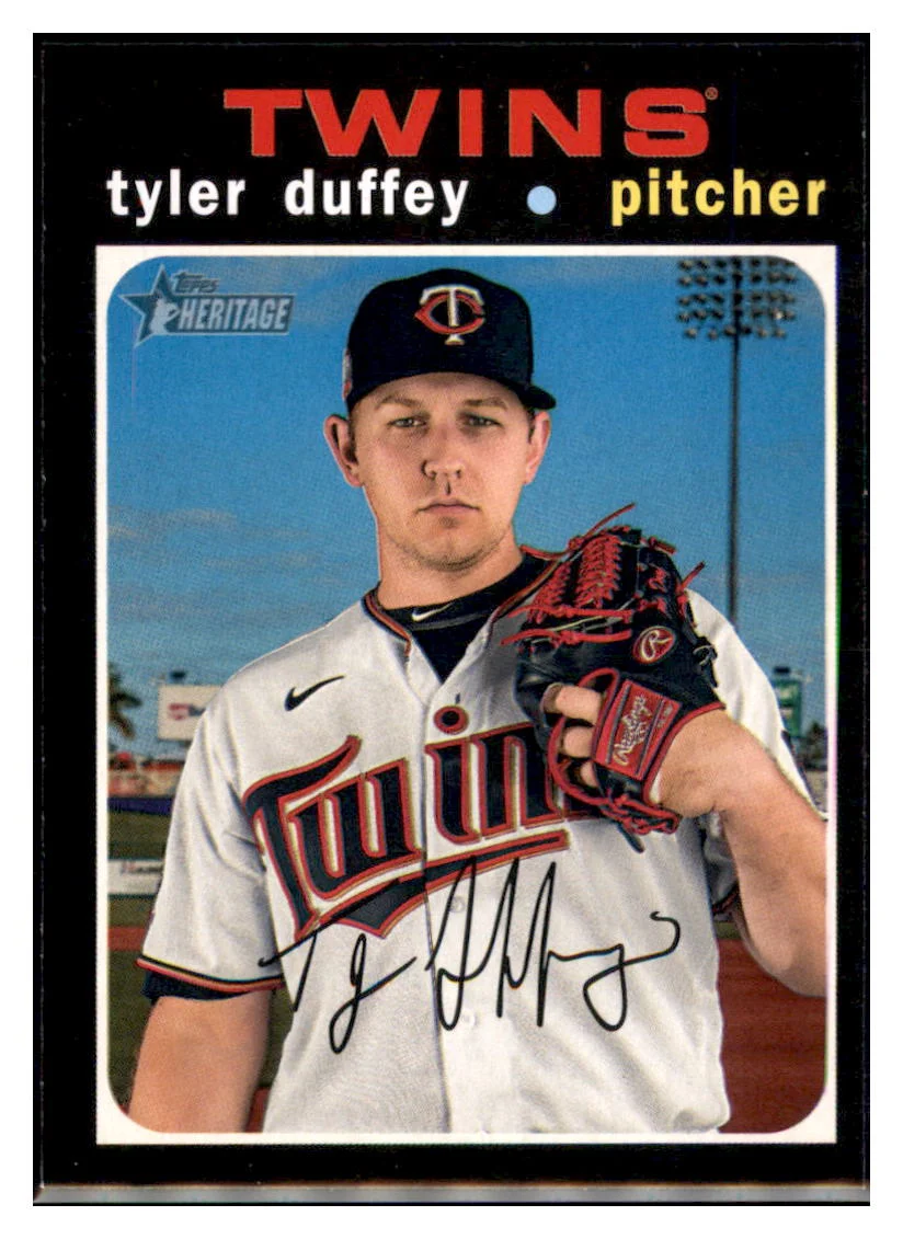 2020 Topps Heritage Tyler Duffey Minnesota Twins Baseball Card NMBU1