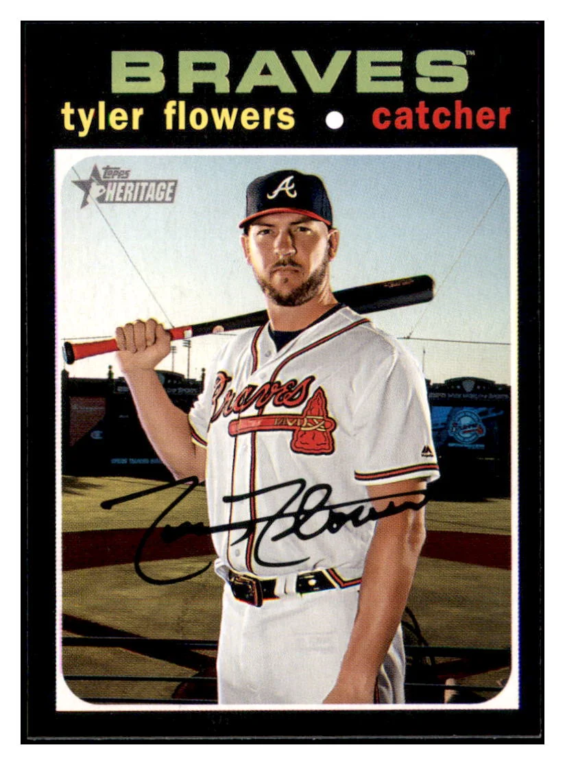 2020 Topps Heritage Tyler Flowers Atlanta Braves Baseball CardTMH1A