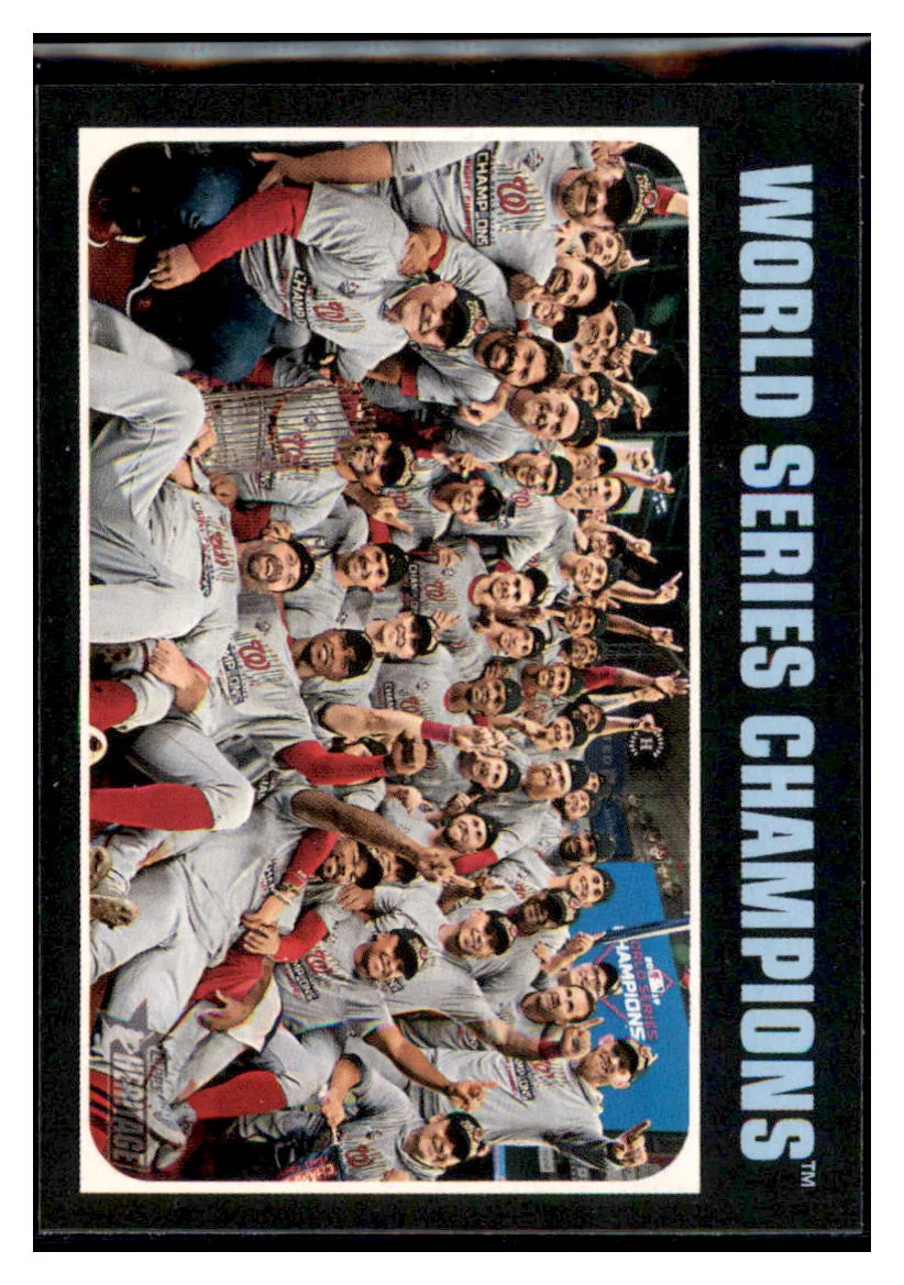 2020 Topps Heritage Washington Nationals Washington Nationals #1 Baseball Card MATV4A
