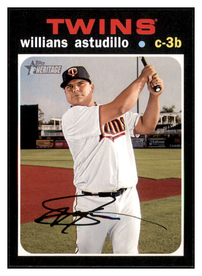 2020 Topps Heritage Willians Astudillo Minnesota Twins Baseball Card TMH1A