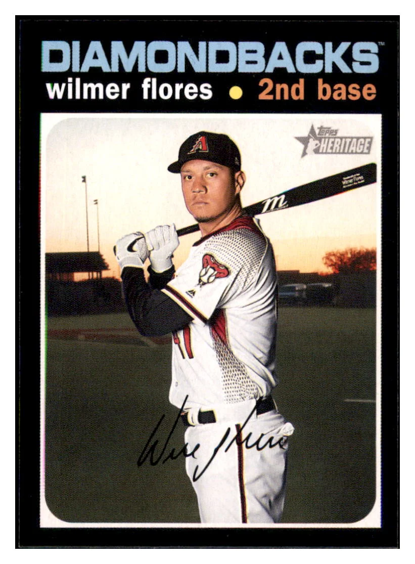 2020 Topps Heritage Wilmer Flores Arizona Diamondbacks Baseball Card TMH1A