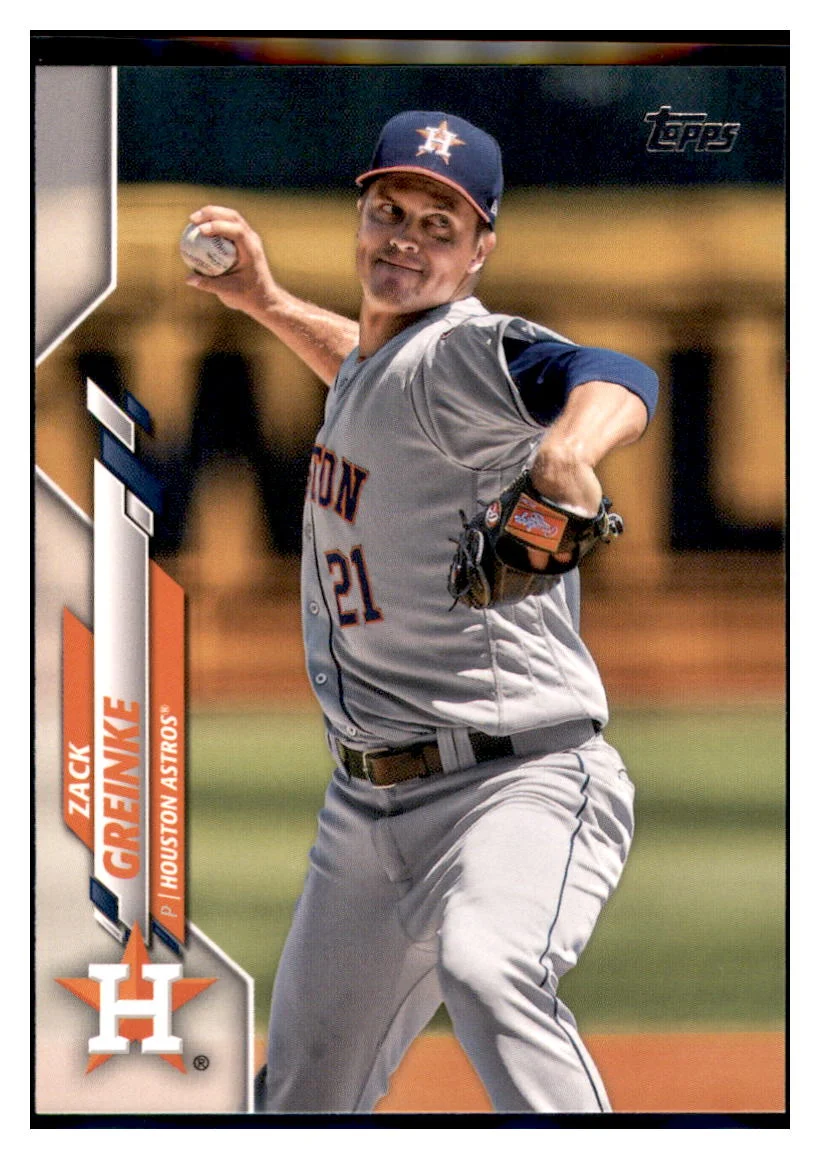 2020 Topps Houston Astros Zack Greinke Houston Astros Baseball Card MLSB1