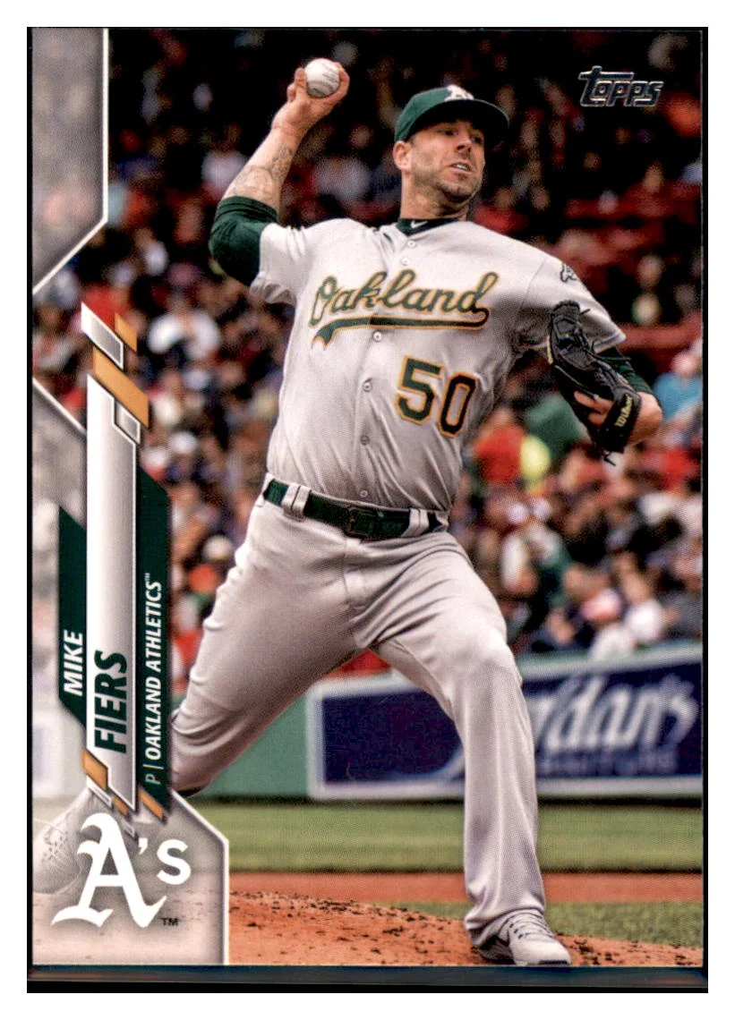 2020 Topps Oakland Athletics Mike Fiers Oakland Athletics Baseball Card MLSB1