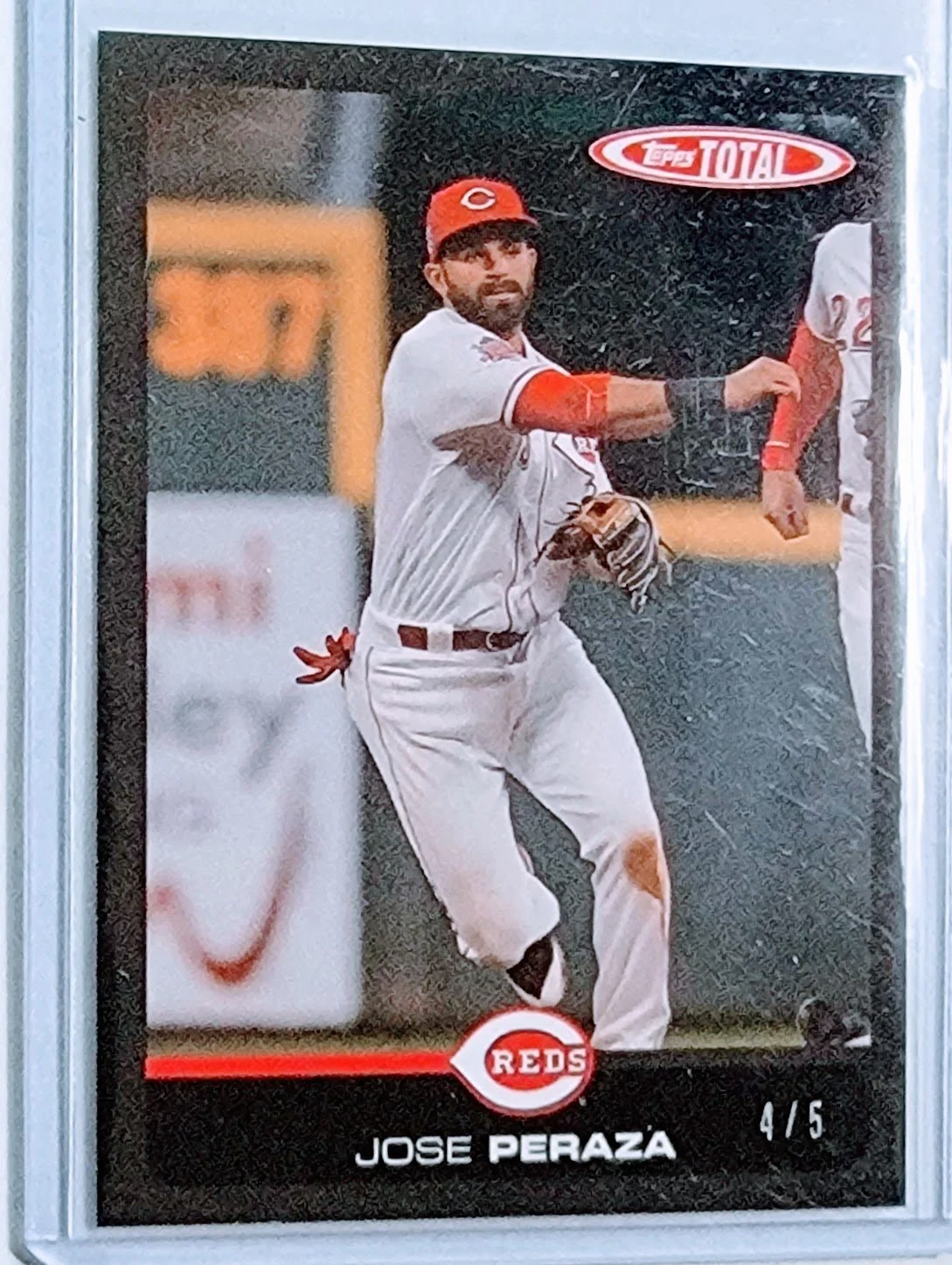 2020 Topps Total Jose Peraza Black #'d 4/5 Baseball Card TPTV