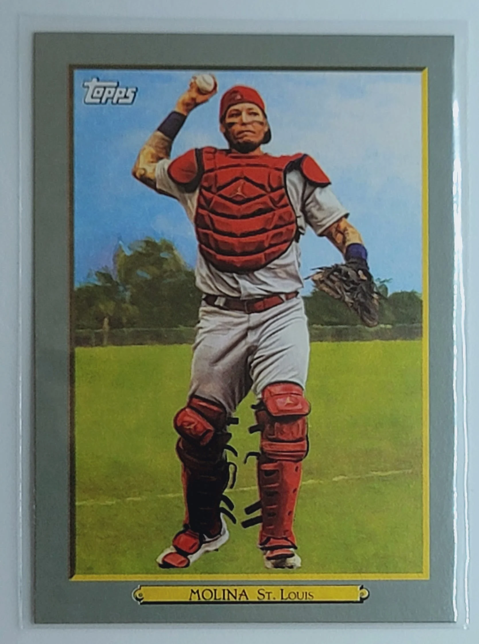 2020 Topps Yadier Molina Turkey Red 2020 St. Louis Cardinals Baseball Card TH13C