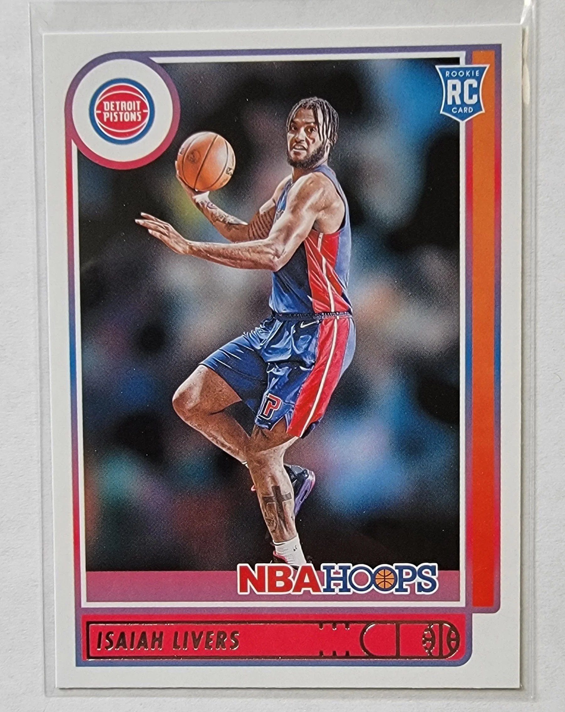 2021-22 Panini NBA Hoops Isaiah Livers Detroit Pistons Rookie Basketball Card AVM1