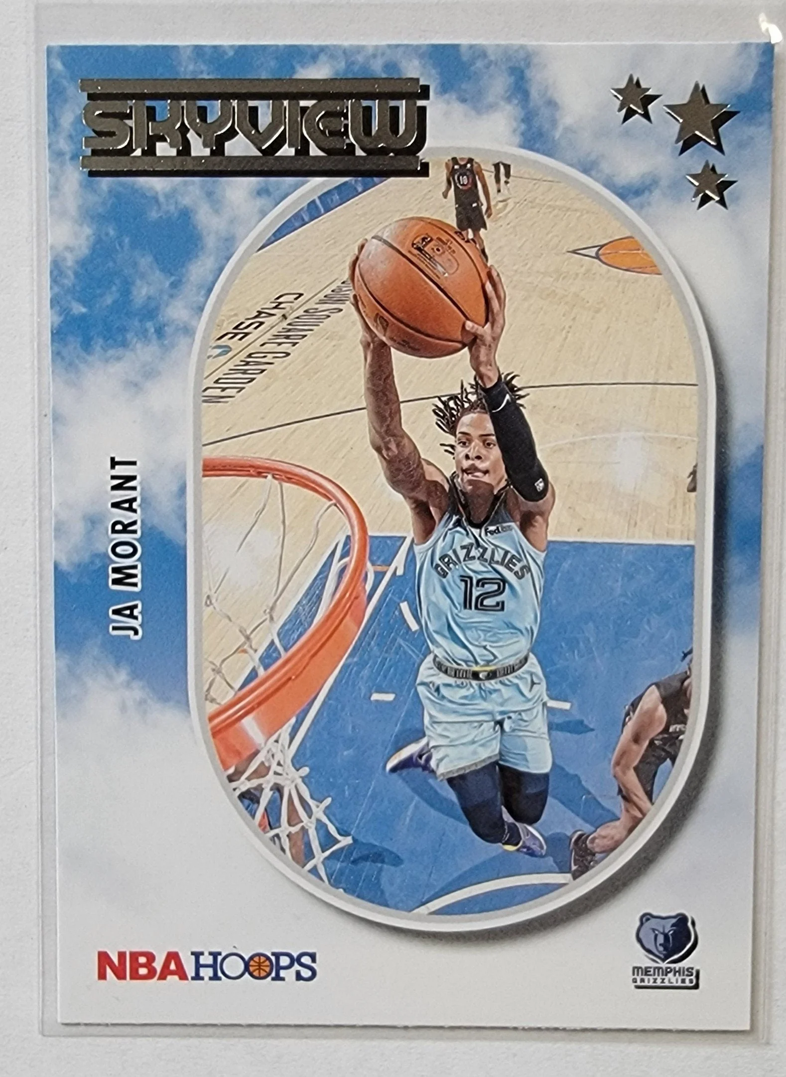 2021-22 Panini NBA Hoops Ja Morant Skyview Insert Memphis Grizzlies Basketball Card AVM1