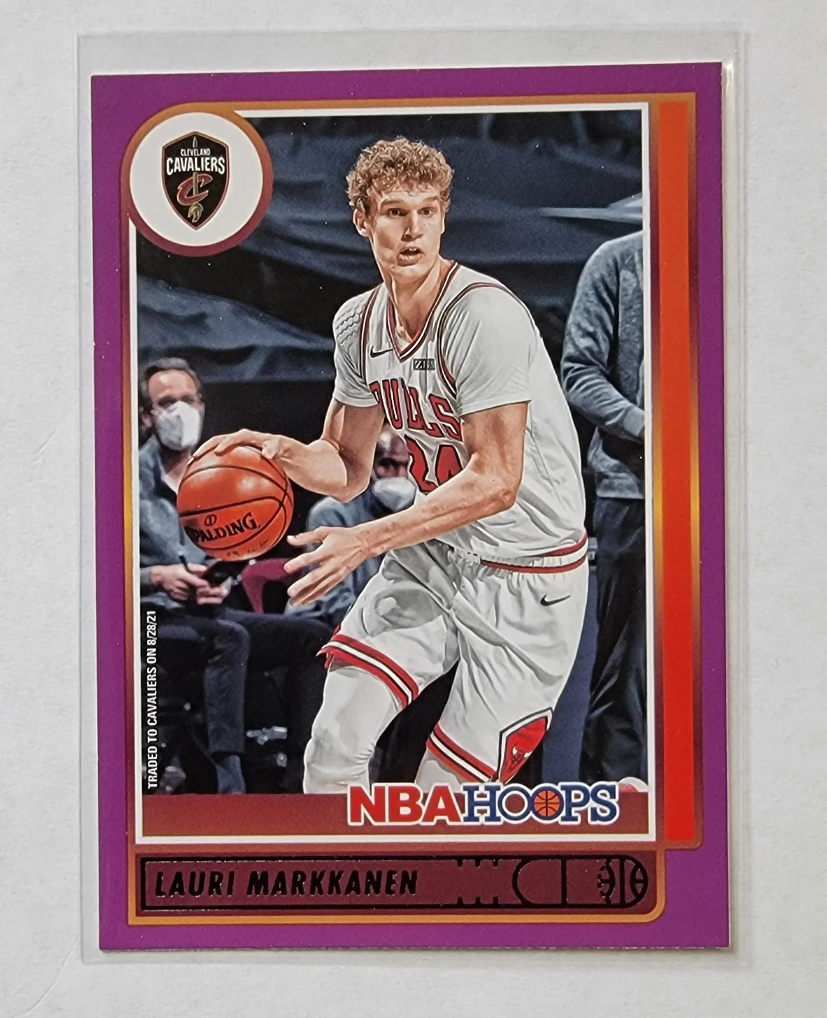 2021-22 Panini NBA Hoops Lauri Markkanen Purple Border Cleveland Cavaliers Basketball Card AVM1