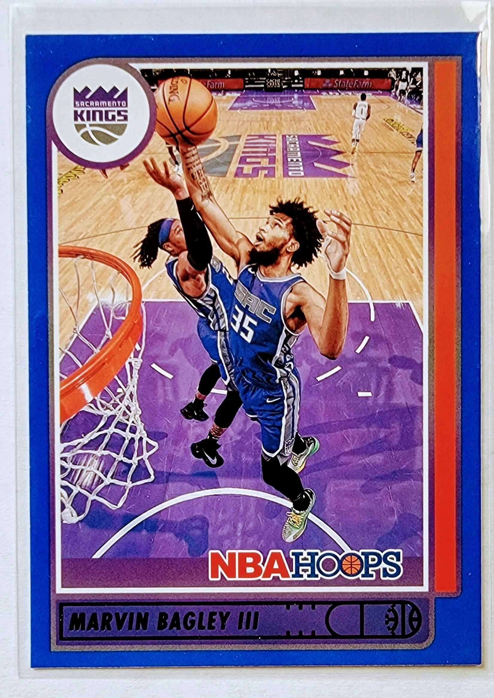 2021-22 Panini NBA Hoops Marvin Bagley III Blue Border Sacramento Kings Basketball Card AVM1