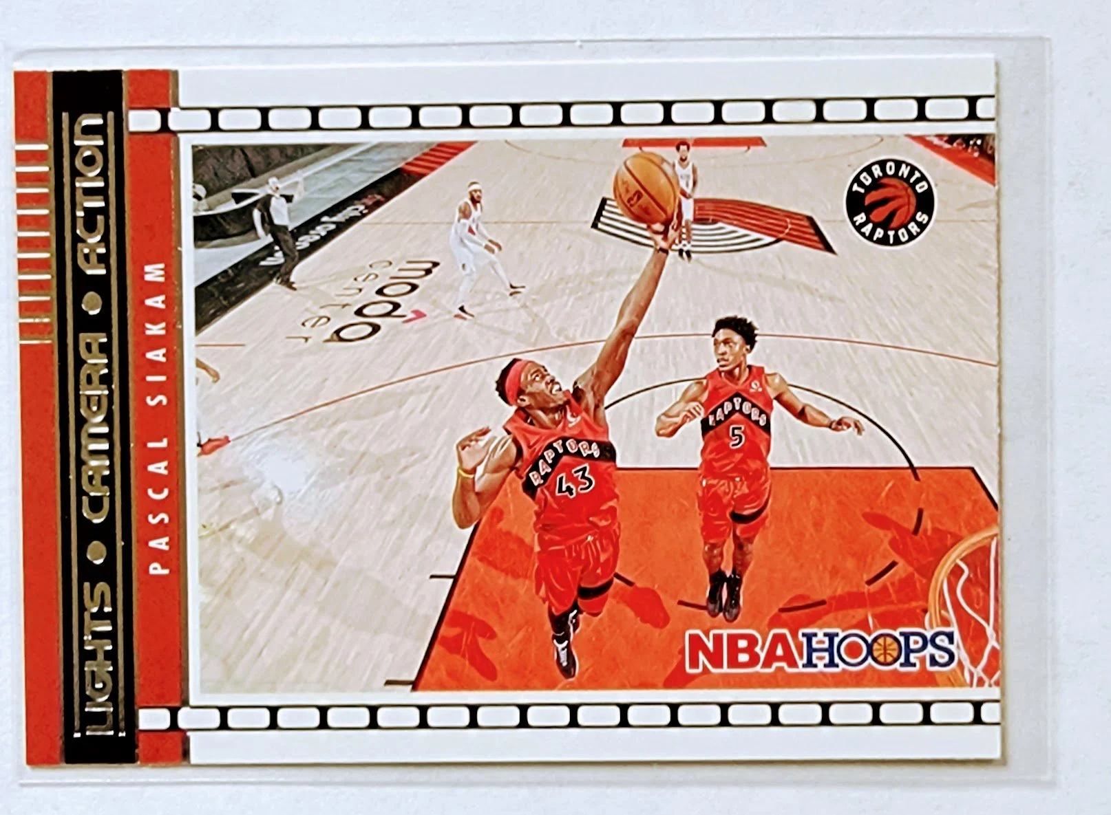 2021-22 Panini NBA Hoops Pascal Siakam Lights, Camera, Action Insert Toronto Raptors Basketball Card AVM1