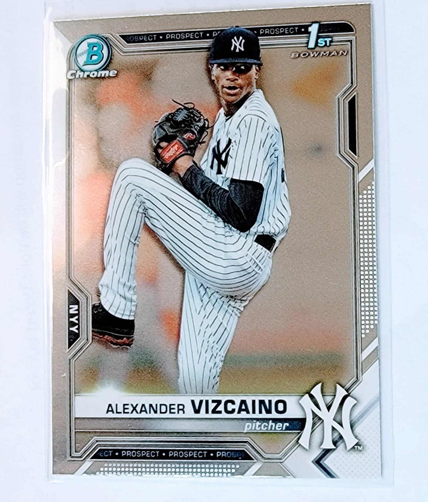 2021 Bowman Chrome Alexander Vizcaino 1st on Bowman Prospect Baseball Card SMCB1