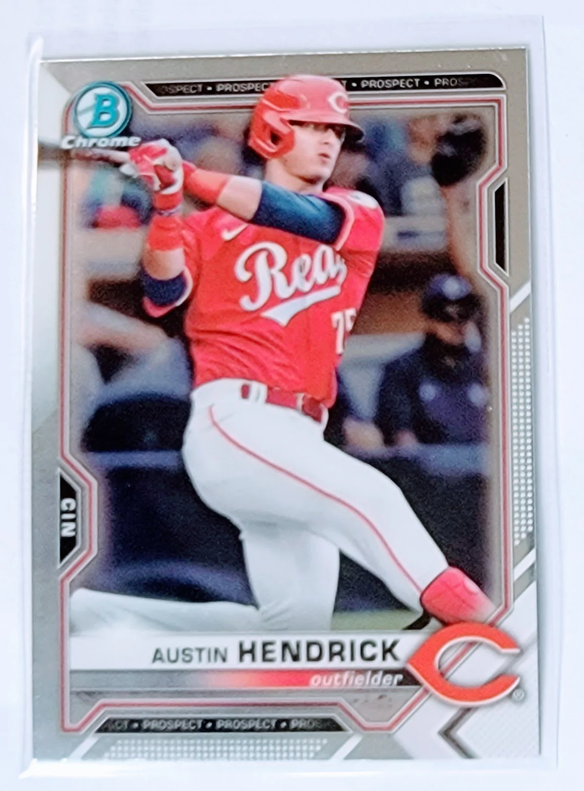 2021 Bowman Chrome Austin Hendrick Prospect Baseball Trading Card SMCB1