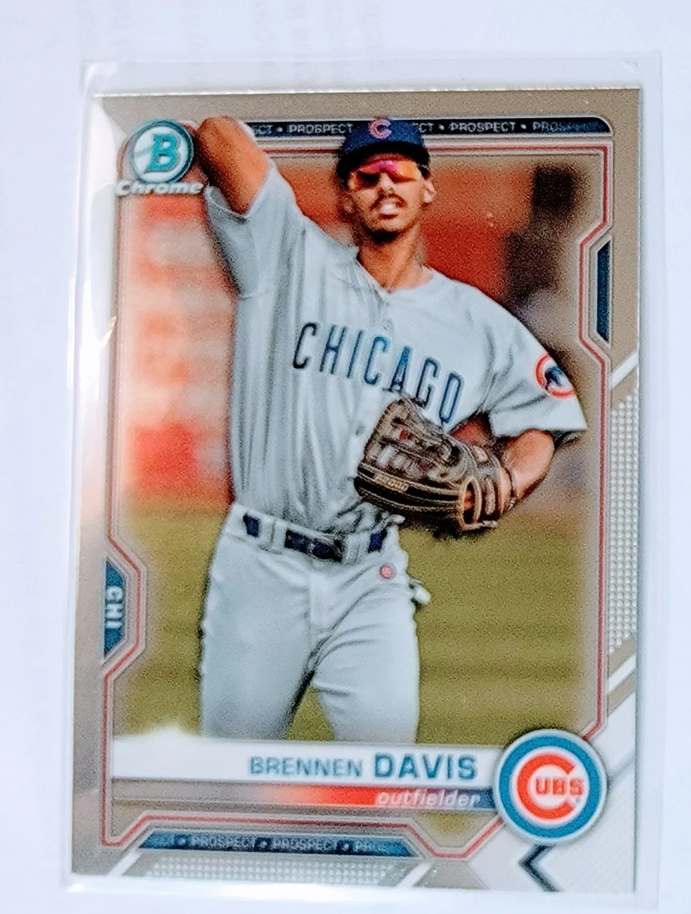 2021 Bowman Chrome Brennen Davis Prospect Baseball Trading Card SMCB1
