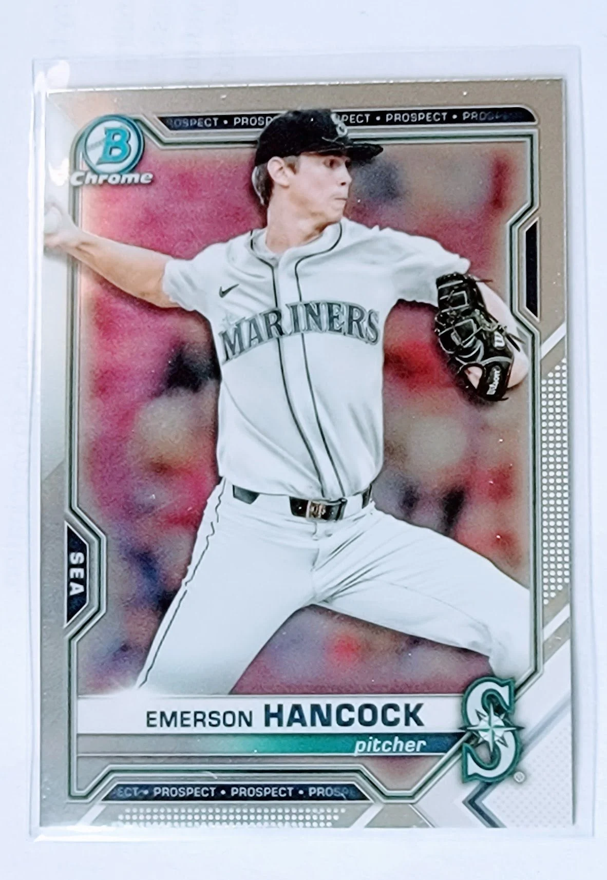 2021 Bowman Chrome Emerson Hancock Prospect Baseball Trading Card SMCB1