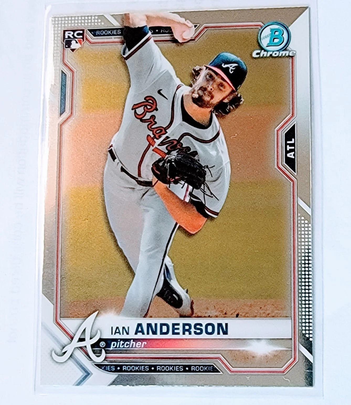 2021 Bowman Chrome Ian Anderson Rookie Baseball Card SMCB1