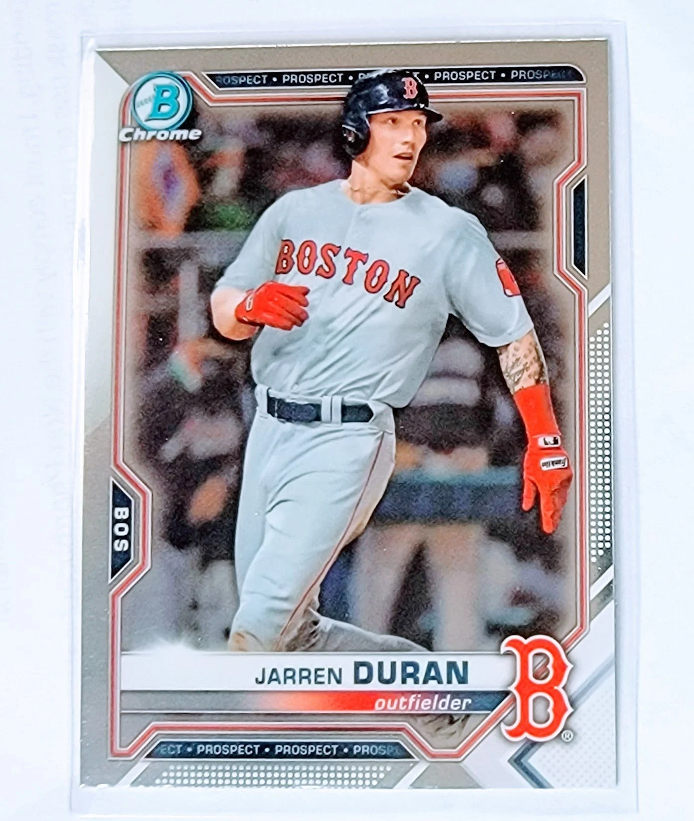 2021 Bowman Chrome Jarren Duran Prospect Baseball Trading Card SMCB1