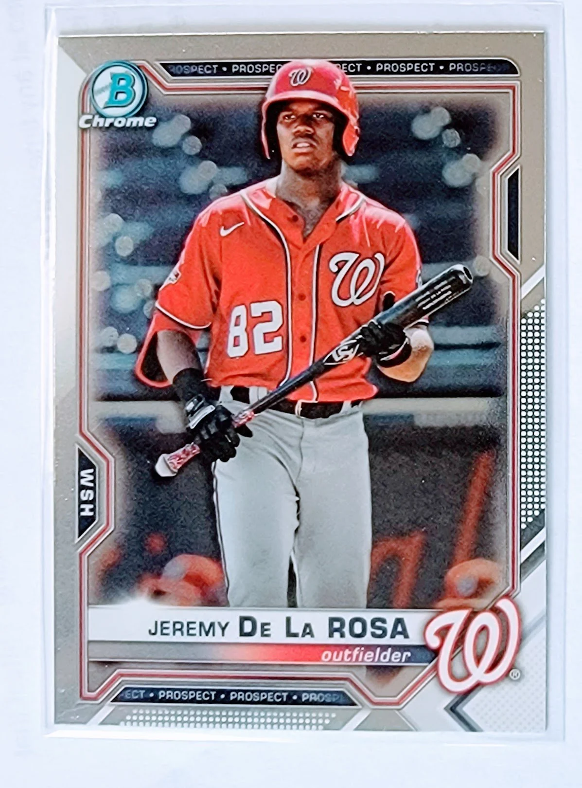 2021 Bowman Chrome Jeremy De LA Rosa Prospect Baseball Trading Card SMCB1