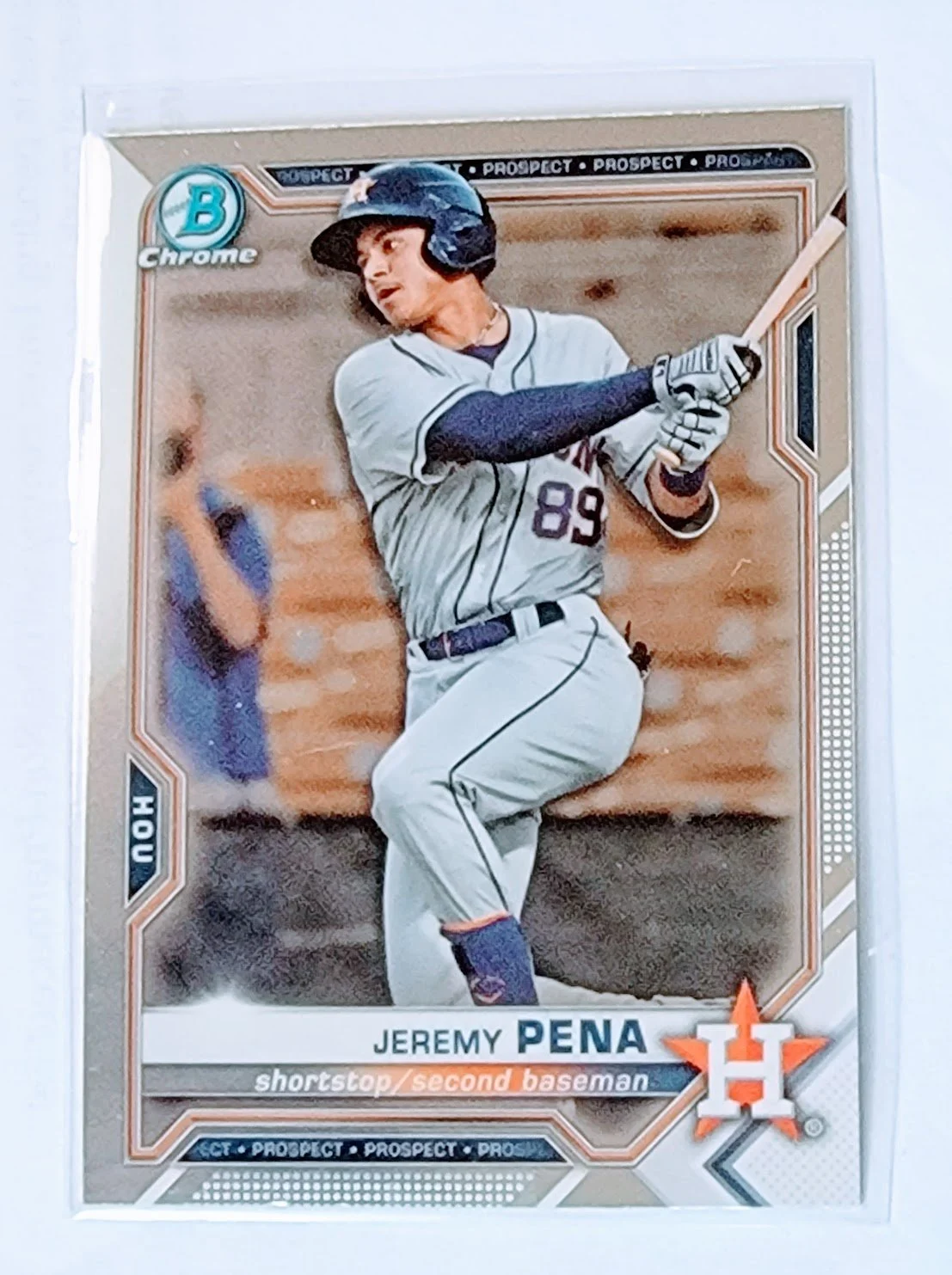 2021 Bowman Chrome Jeremy Pena Prospects Baseball Trading Card SMCB1