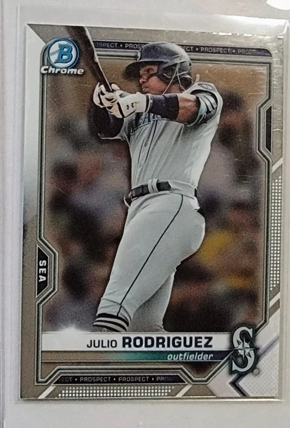 2021 Bowman Chrome Julio Rodriguez Seattle Mariners Prospect Baseball Card VG AVM1