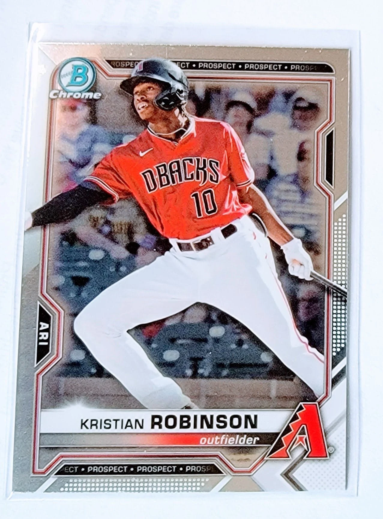 2021 Bowman Chrome Kristian Robinson Prospect Baseball Trading Card SMCB1