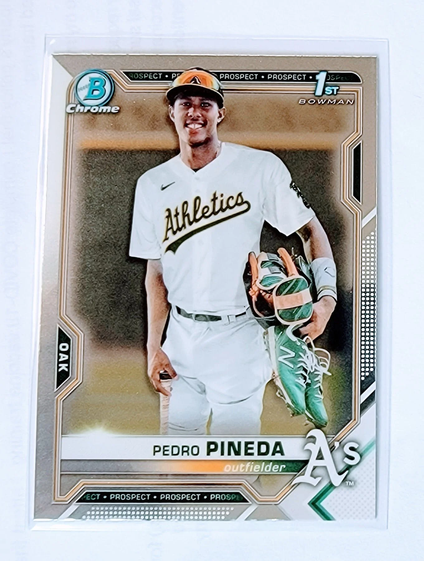 2021 Bowman Chrome Pedro Pineda 1st on Bowman Prospect Baseball Trading Card SMCB1