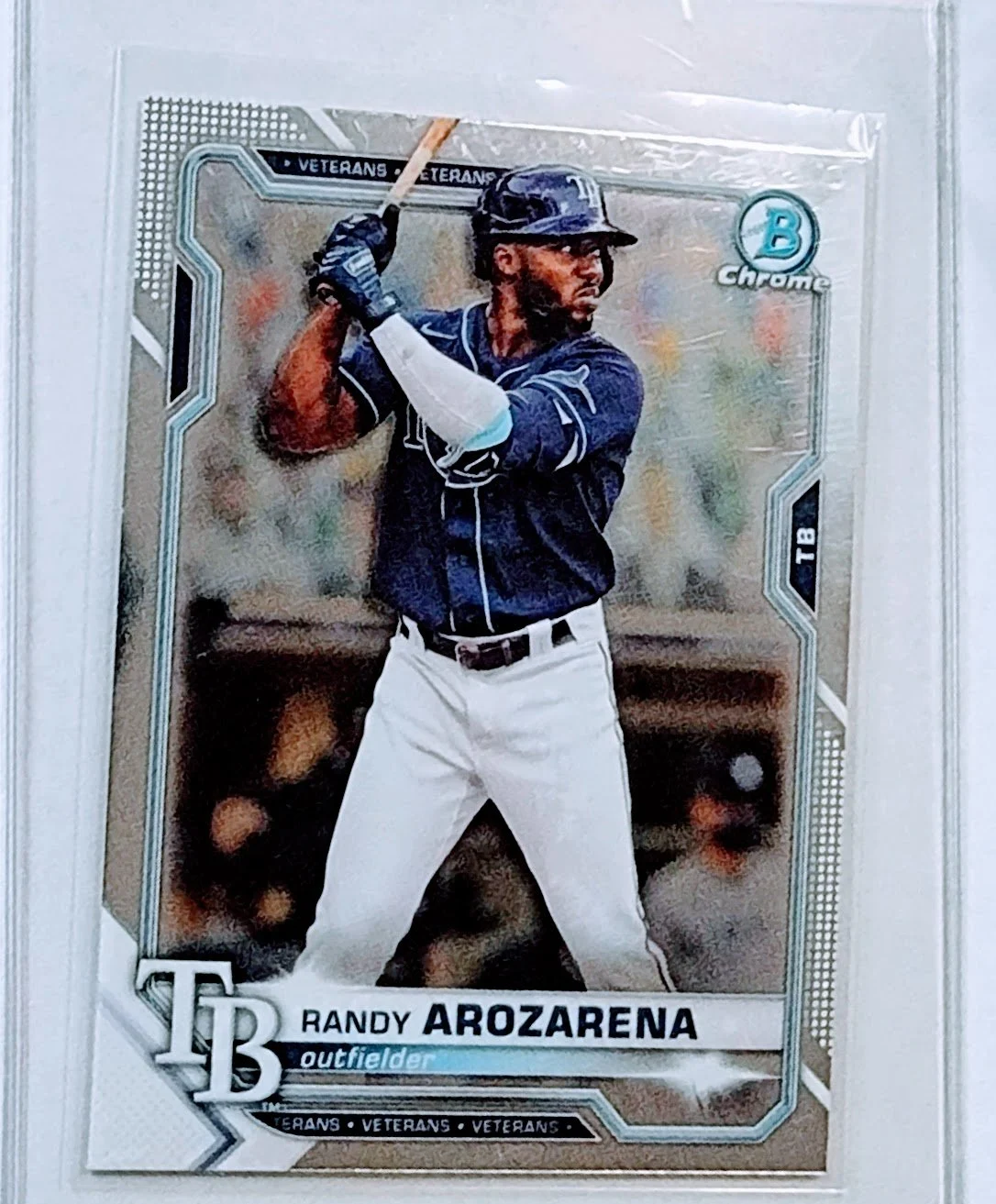 2021 Bowman Chrome Randy Arozerena Tampa Bay Rays Veterans Baseball Card AVM1