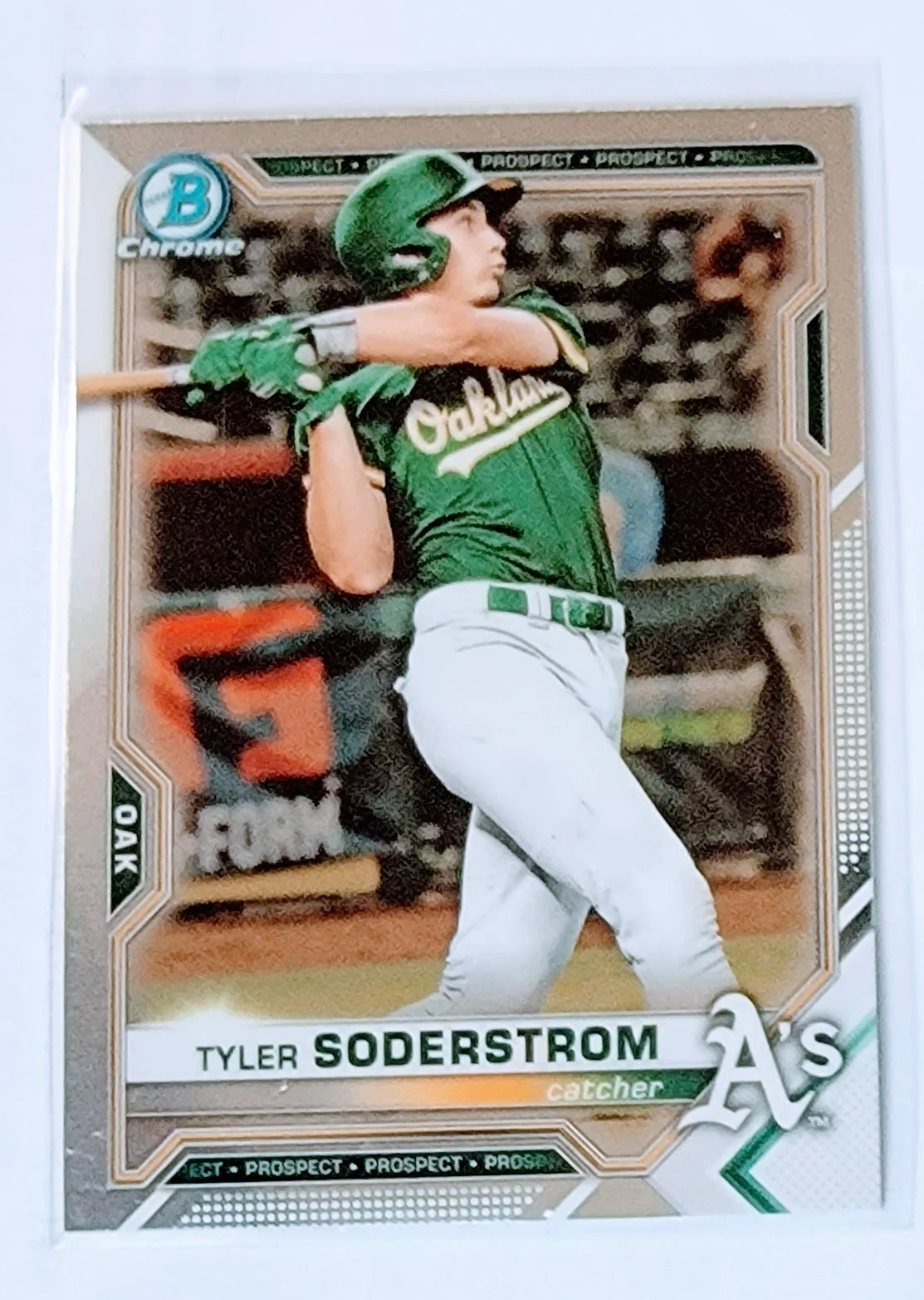 2021 Bowman Chrome Tyler Soderstrom Prospects Baseball Trading Card SMCB1