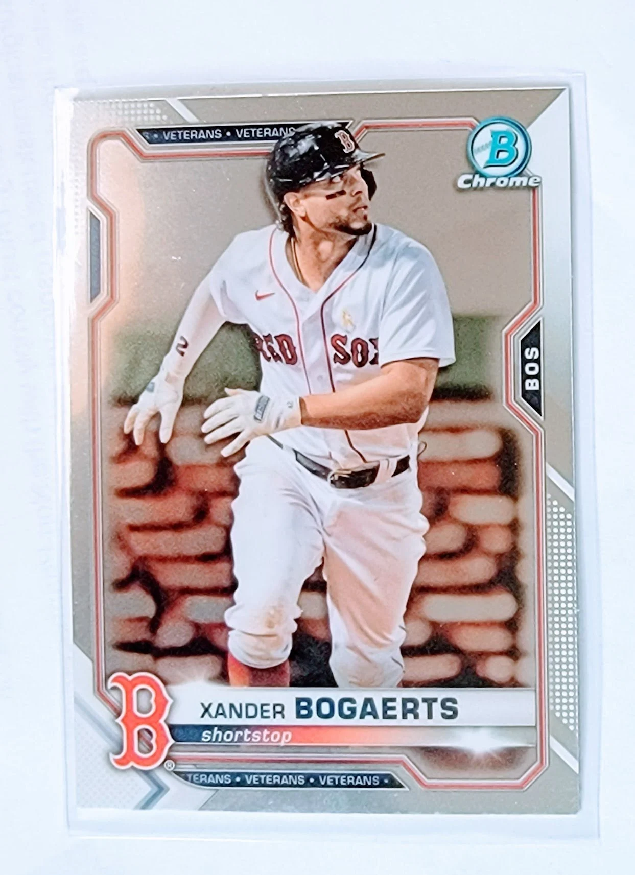2021 Bowman Chrome Xander Bogaerts Veterans Baseball Trading Card SMCB1
