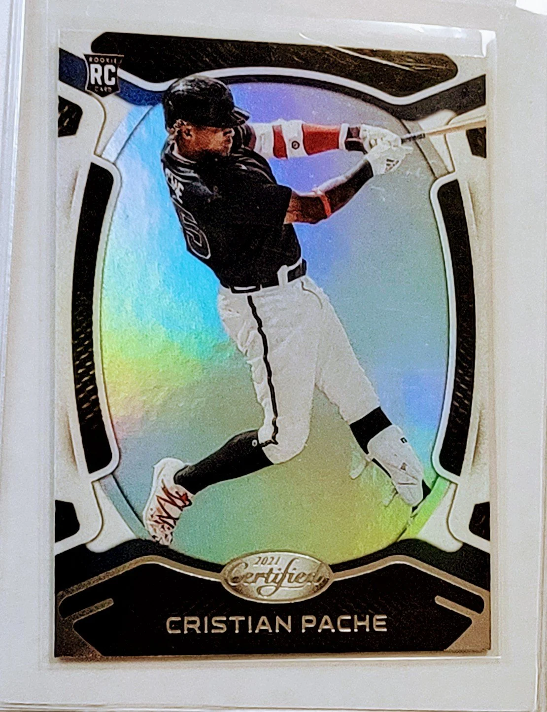 2021 Panini Chronicles Christian Pache Certified Refractor Rookie Baseball Card