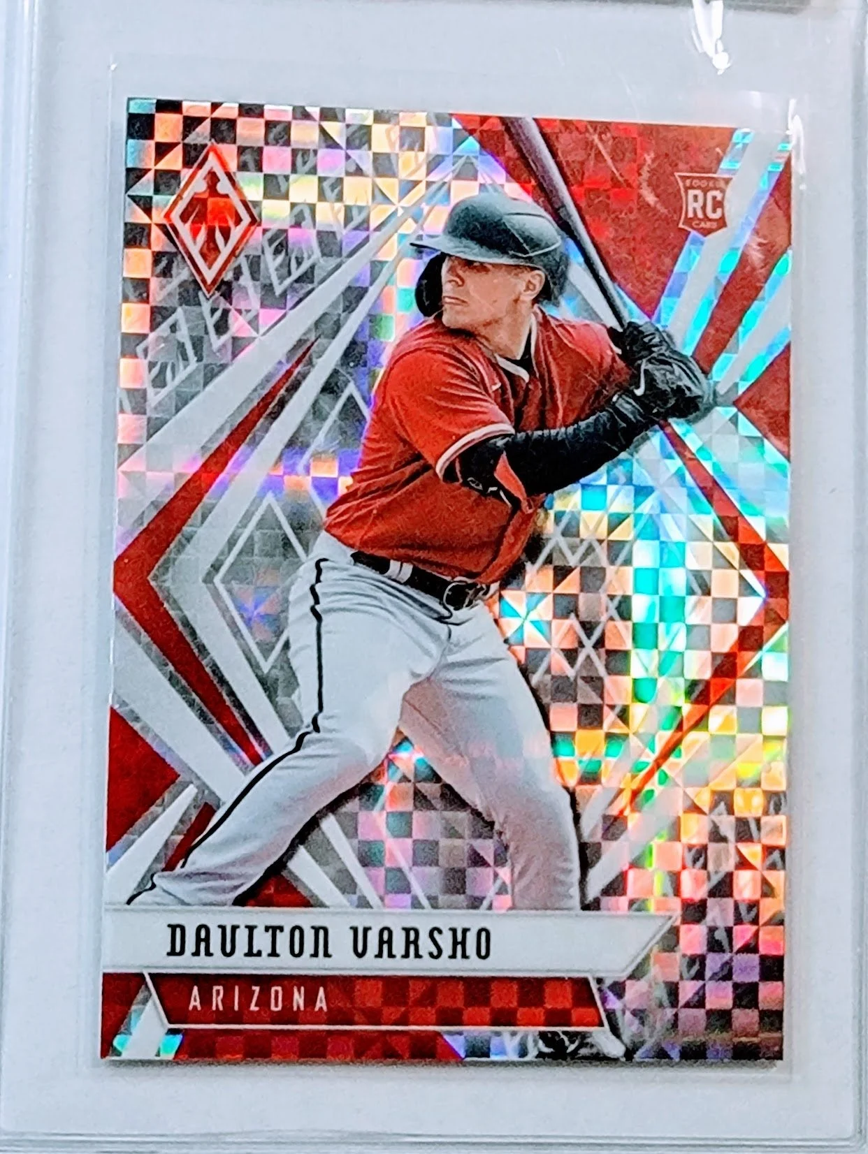 2021 Panini Chronicles Daulton Varsho Phoenix Rookie Hyper Refractor Arizona Diamondbacks Baseball Card AVM1
