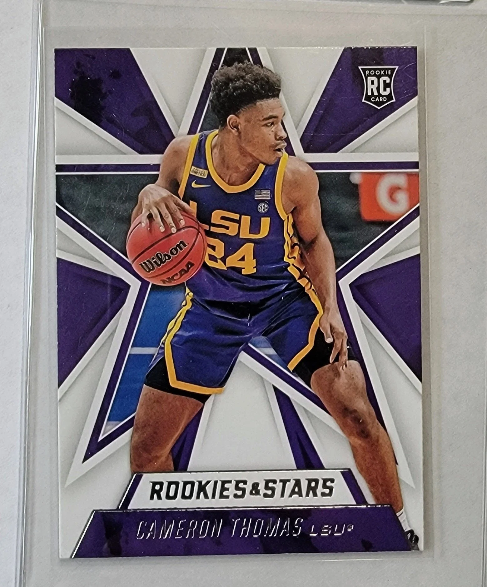 2021 Panini Chronicles Draft Picks Cameron Thomas Rookies and Stars Rookie LSU Basketball Card AVM1