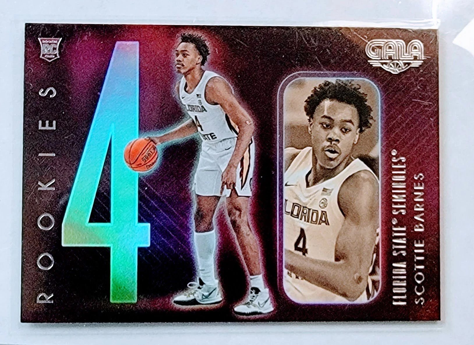 2021 Panini Chronicles Draft Picks Scottie Barnes 40 Rookies Refractor Florida State Seminoles Basketball Card AVM1