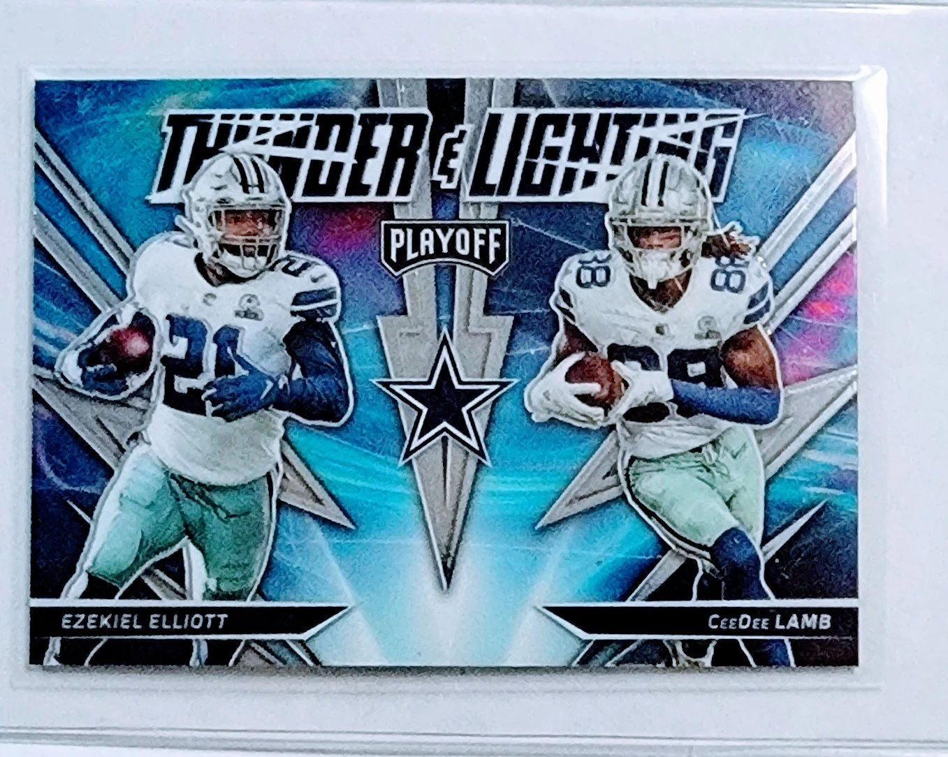 2021 Panini Ezekiel Elliot & Cee Dee Lamb Thunder & Lightning Dallas Cowboys Football Card AVM1