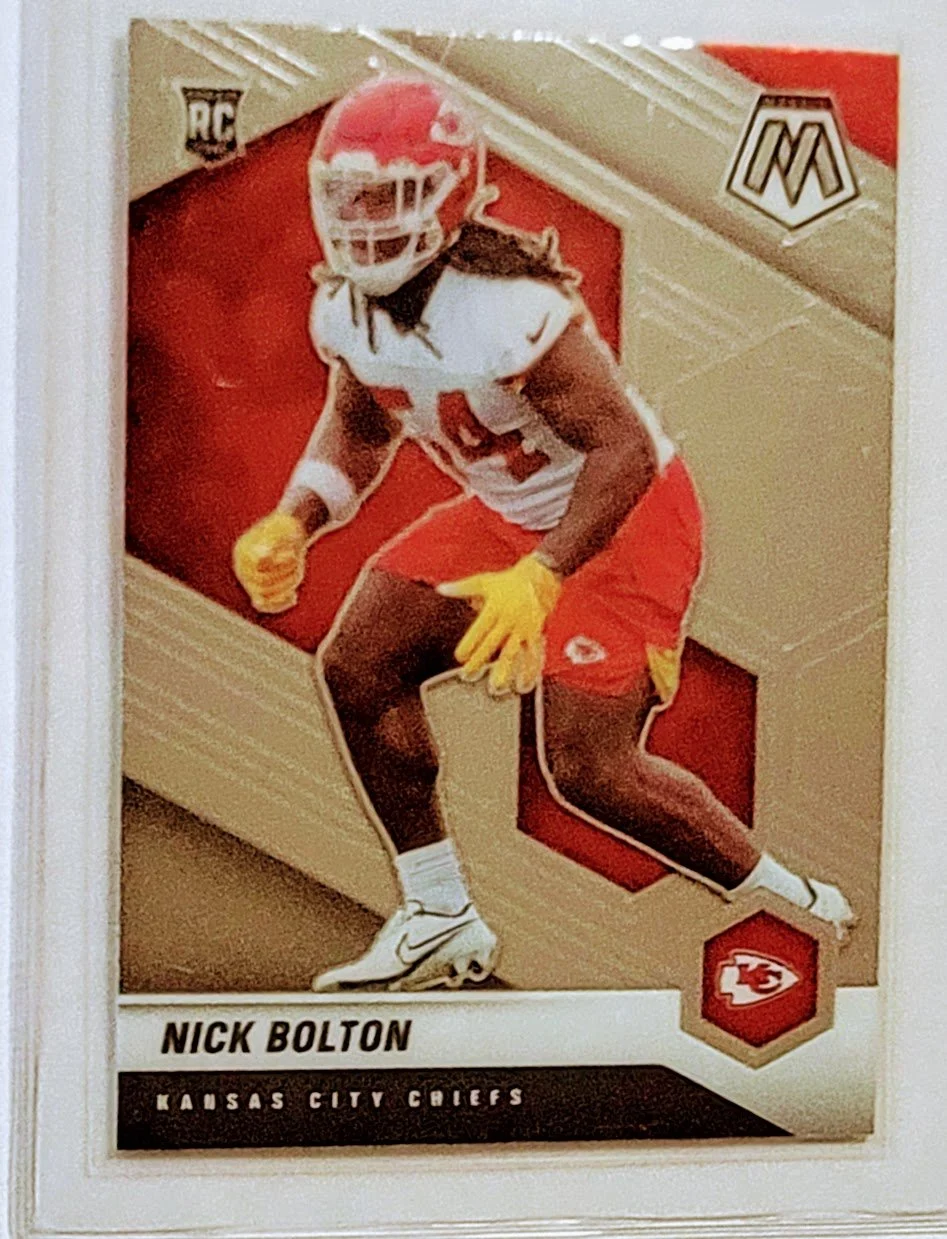 2021 Panini Mosaic Nick Bolton Kansas City Chiefs Rookie Football Card AVM1