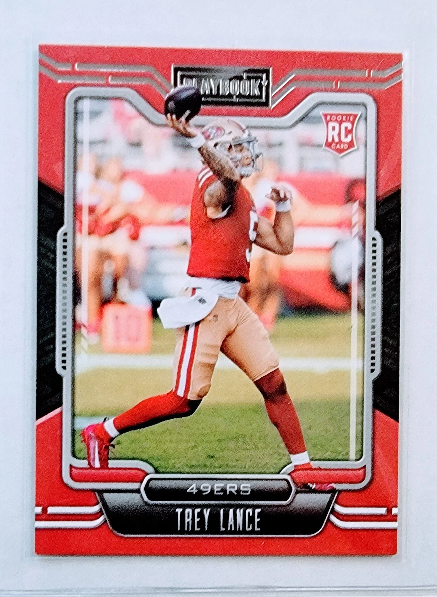 2021 Panini Playbook Trey Lance San Francisco 49ers Rookie Football Card AVM1