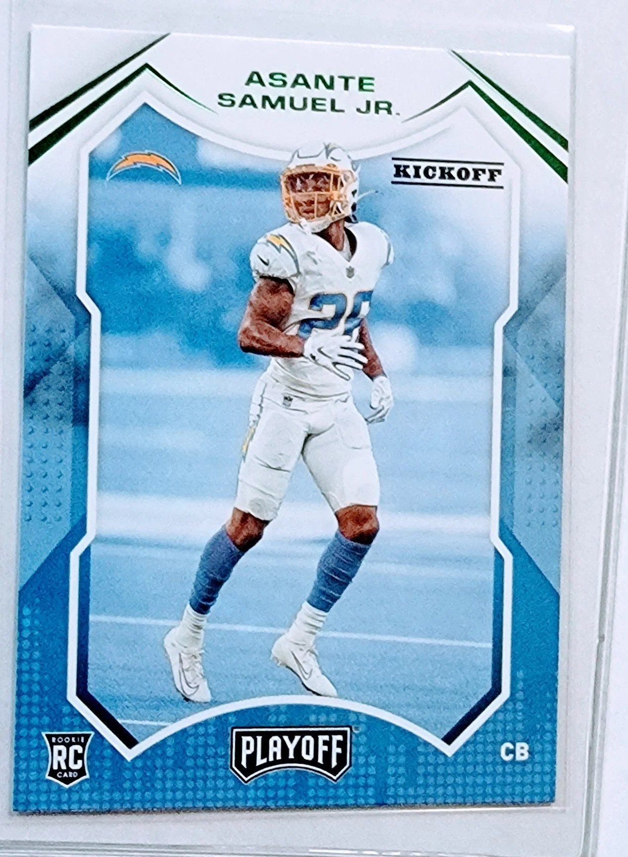 2021 Panini Playoff Asante Samuel Jr Kickoff Green Los Angeles Chargers Rookie Football Card AVM1