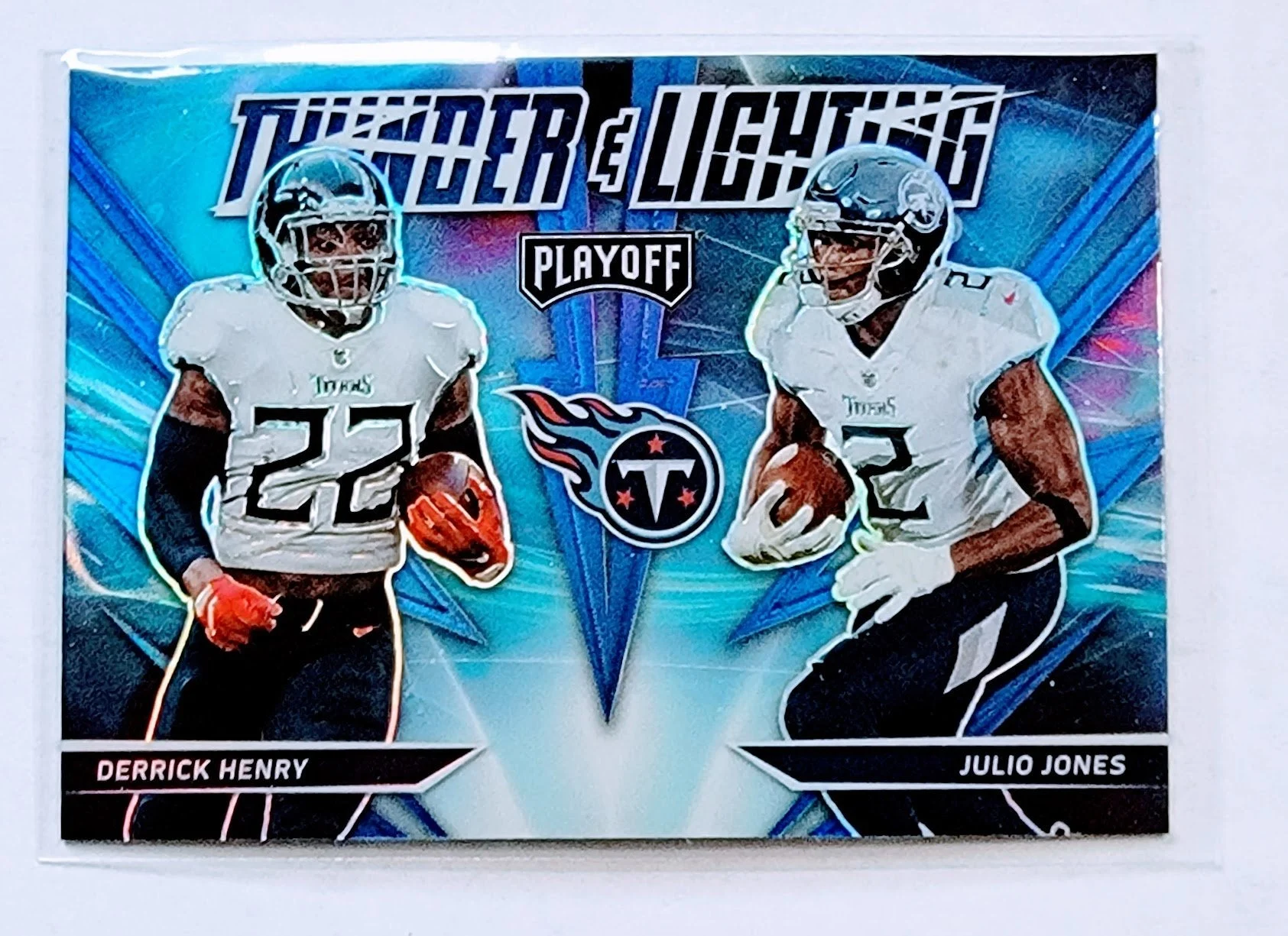 2021 Panini Playoff Derrick Henry & Julio Jones Thunder & Lightning Tennessee Titans Football Card AVM1